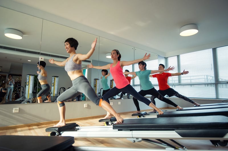 Reformer Pilates exercise